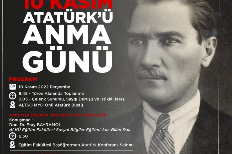 10 KASIM ATATÜRK'Ü ANMA GÜNÜ